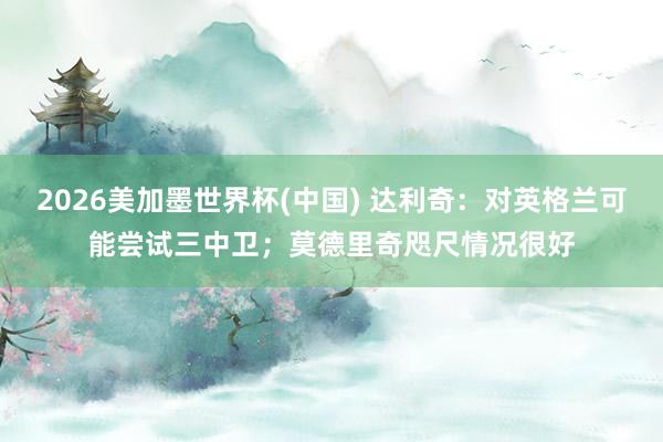 2026美加墨世界杯(中國(guó)) 達(dá)利奇:對(duì)英格蘭可能嘗試三中衛(wèi);莫德里奇咫尺情況很好
