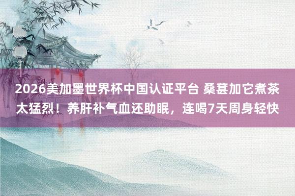 2026美加墨世界杯中國認證平臺 桑葚加它煮茶太猛烈!養(yǎng)肝補氣血還助眠,連喝7天周身輕快